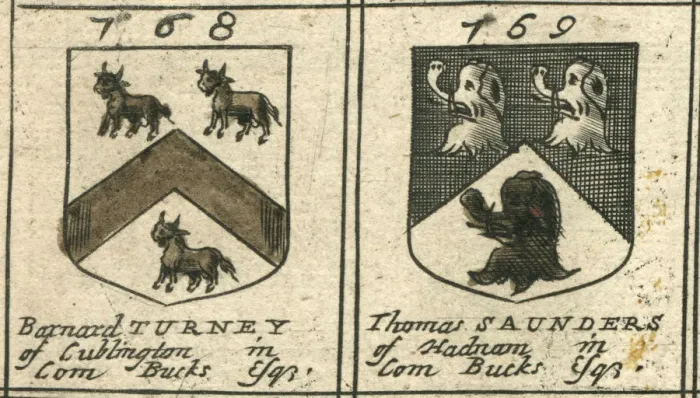 Framed Print : Coat of arms 17th century Turney and Saunders Framed Print : Coat of arms 17th century Turney and Saunders