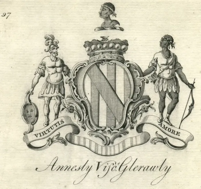 Framed Print : Coat of arms Annesly Viscount Glerawly 18th century Framed Print : Coat of arms Annesly Viscount Glerawly 18th century