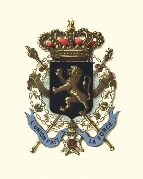 Framed Print : Coat of Arms of Belguim, 1894 Framed Print : Coat of Arms of Belguim, 1894
