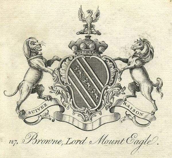 Coat of Arms Browne Lord Mount Eagle 18th century