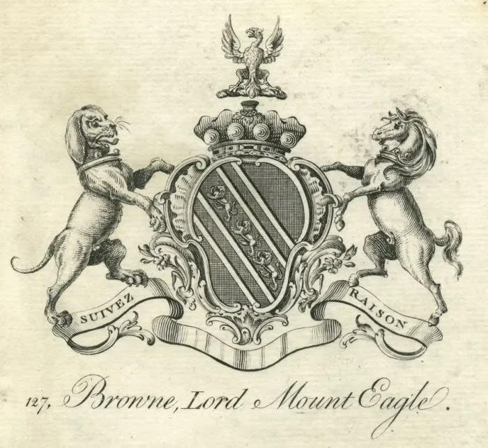 Framed Print : Coat of Arms Browne Lord Mount Eagle 18th century Framed Print : Coat of Arms Browne Lord Mount Eagle 18th century