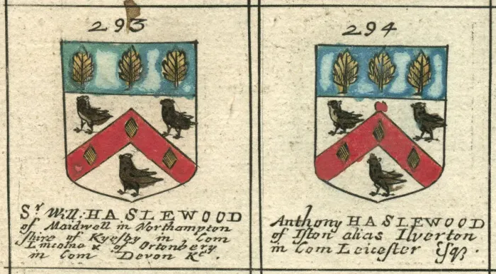Framed Print : Coat of arms copperplate 17th century Haslewood Framed Print : Coat of arms copperplate 17th century Haslewood