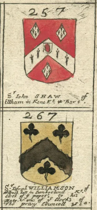 Framed Print : Coat of arms copperplate 17th century Shaw and Williamson Framed Print : Coat of arms copperplate 17th century Shaw and Williamson