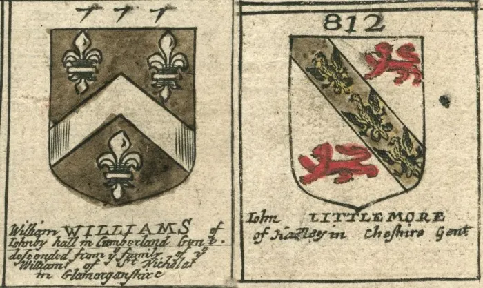 Framed Print : Coat of arms copperplate 17th century Williams and Littlemore Framed Print : Coat of arms copperplate 17th century Williams and Littlemore