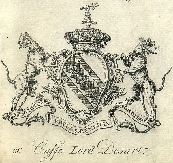 Coat of arms Cuffe Lord Desart 18th century
