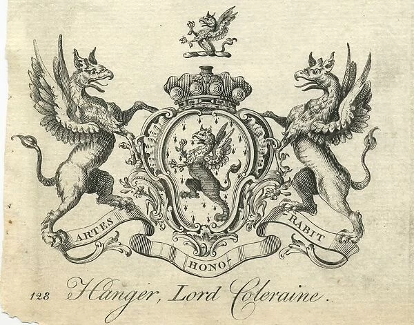 Coat of Arms Hanger Lord Coleraine 18th century