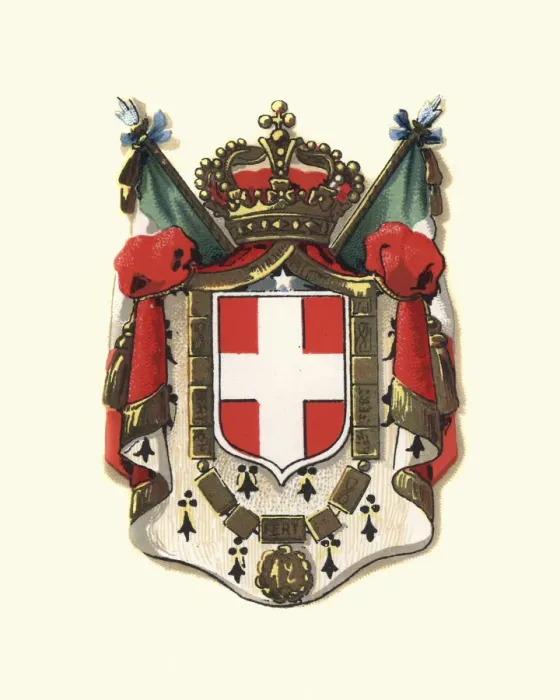 Framed Print : Coat of Arms of Italy, 1898 Framed Print : Coat of Arms of Italy, 1898