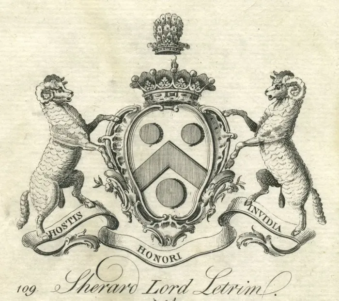 Framed Print : Coat of arms Sherard Lord Leitrim 18th century Framed Print : Coat of arms Sherard Lord Leitrim 18th century