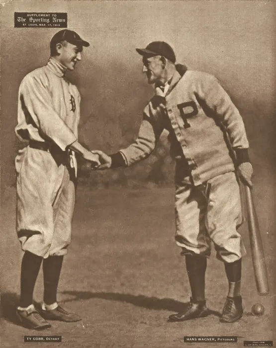 Framed Print : Cobb & Wagner Shake Hands Framed Print : Cobb & Wagner Shake Hands