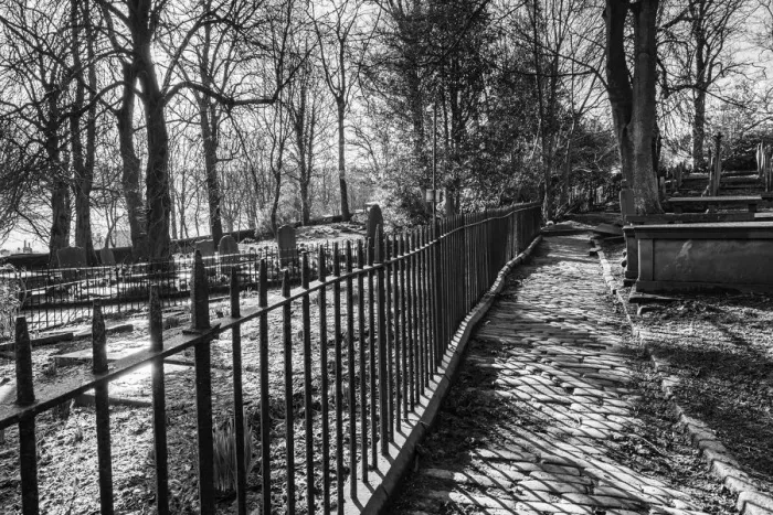 Framed Print : Cobbled Path Haworth Graveyard Framed Print : Cobbled Path Haworth Graveyard