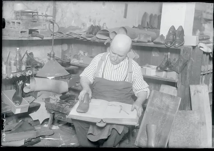 Framed Print : A Cobbler in His Workshop Framed Print : A Cobbler in His Workshop