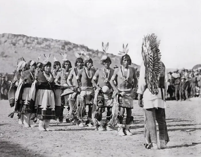 Framed Print : Cochiti Indians In War Dance