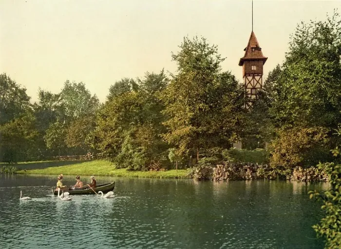 Framed Print : Coffee house in Bremen, Germany, Historic, digitally restored reproduction of a photochrome print from the 1890s Framed Print : Coffee house in Bremen, Germany, Historic, digitally restored reproduction of a photochrome print from the 1890s