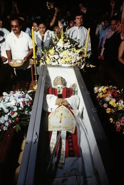 Framed Print : Coffin Of Archbishop Romero Framed Print : Coffin Of Archbishop Romero
