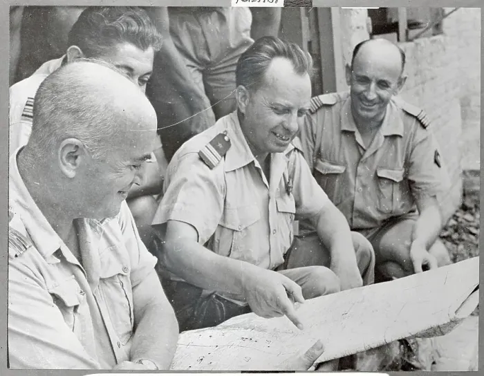 Framed Print : Col. Vanuxem with Aides
