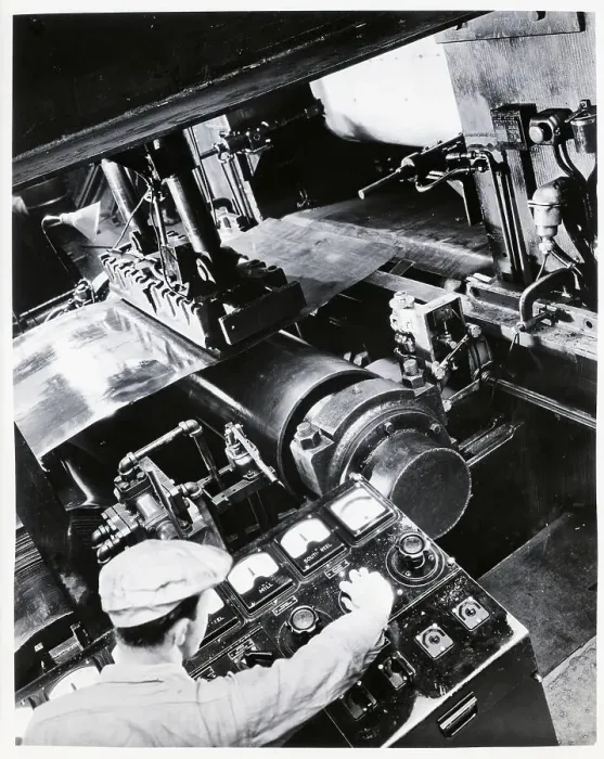 Framed Print : Cold Rolling Of Iron At Carnegie Steel