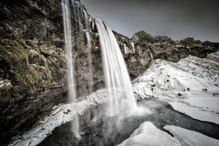 Framed Print : A cold winter day at Seljalandsfoss, Iceland Framed Print : A cold winter day at Seljalandsfoss, Iceland