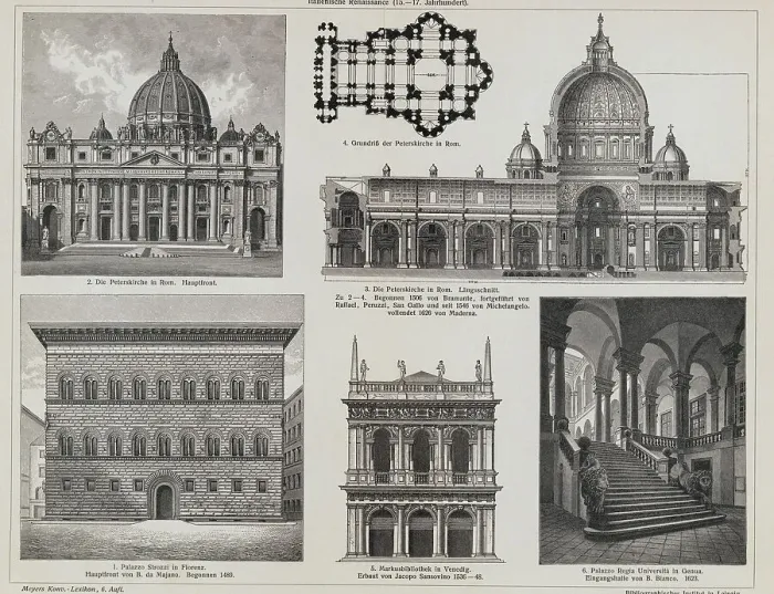 Framed Print : Collected Illustrations of Architecture by Donato Bramante Framed Print : Collected Illustrations of Architecture by Donato Bramante