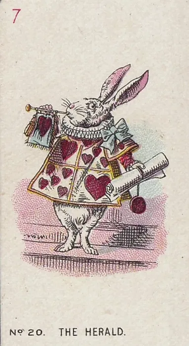 Framed Print : Collectible tobacco card, Alice in Wonderland set, Carreras Cigarettes tobacco card, 1930