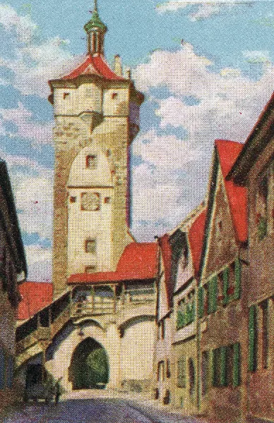 medieval cigarettes Prints of Collectible tobacco card, Medieval Rothenburg, Germany, Salem  Cigarettes, 1927