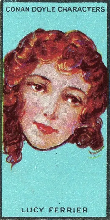 Framed Print : Collectible tobacco card, from the set Arthur Conan Doyle Characters, Turf Cigarettes, 1925