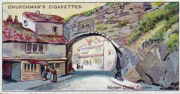 tobacco gate Churchman's Water Gate, Exeter Print 1925. Art Prints, Posters & Puzzles  from Fine Art Storehouse
