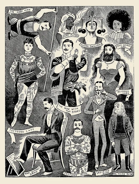 Framed Print : Collection of Freaks Framed Print : Collection of Freaks