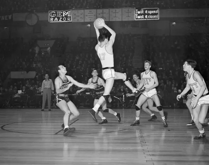 Framed Print : College Basketball Game in New York Framed Print : College Basketball Game in New York