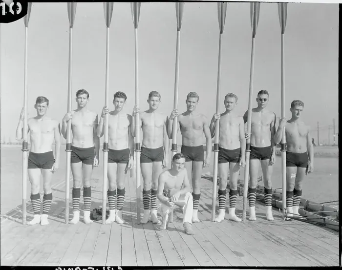 Framed Print : College Crew with Oars Framed Print : College Crew with Oars