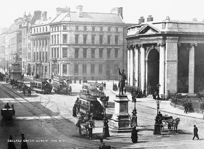 Framed Print : College Green and Bank of Ireland Framed Print : College Green and Bank of Ireland