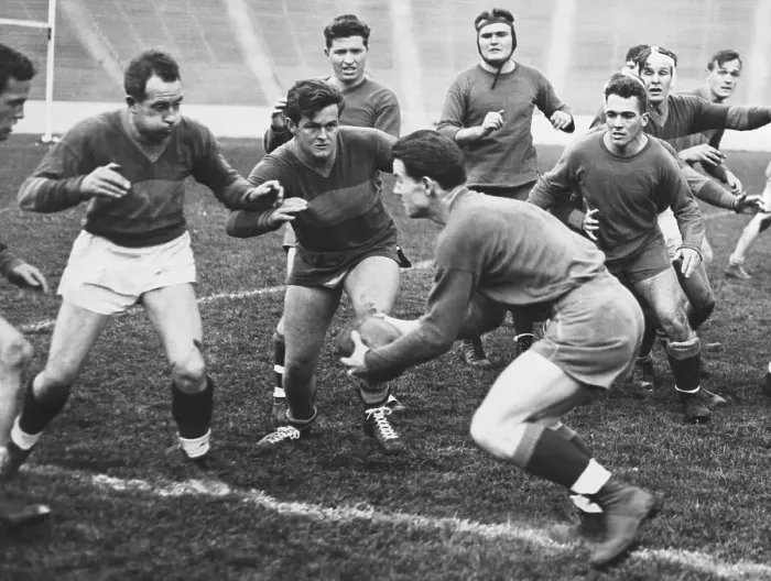 Framed Print : College Rugby Players on the Field Framed Print : College Rugby Players on the Field