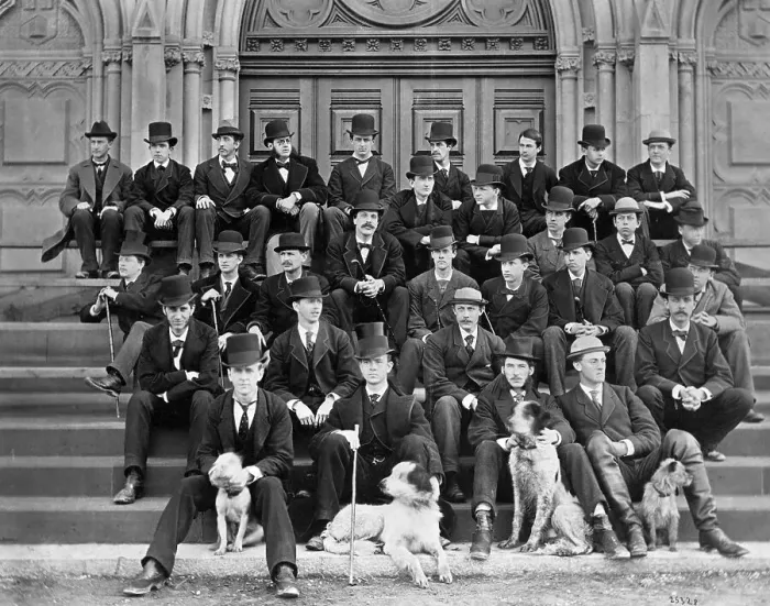 Framed Print : College Students Seated On Church Steps Framed Print : College Students Seated On Church Steps