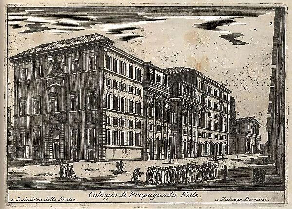 Collegio di Propaganda Fide, Rome, Italy, 1767, digital reproduction of an 18th century original, original date unknown
