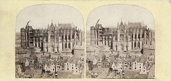 Cologne Cathedral. A stereoscopic view of the south side of Cologne Cathedral