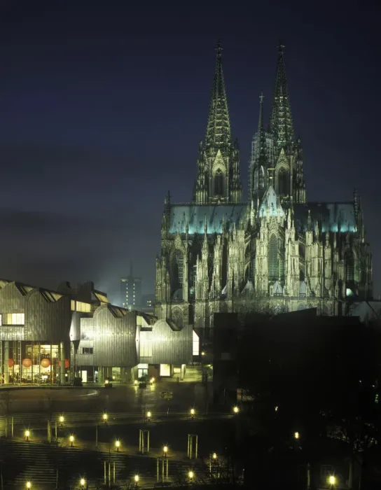 Framed Print : Cologne Cathedral and Philharmonie philharmonic hall at night, illuminated, Cologne, North Rhine-Westphalia, Germany, Europe Framed Print : Cologne Cathedral and Philharmonie philharmonic hall at night, illuminated, Cologne, North Rhine-Westphalia, Germany, Europe