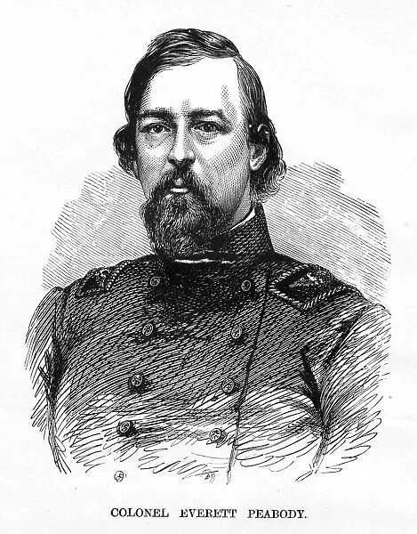 Colonel Everett Peabody Civil War Engraving