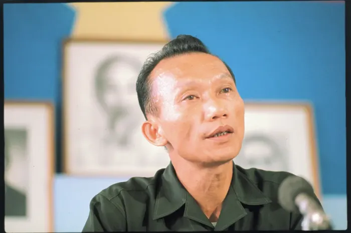 Framed Print : Colonel Vo Dong Giang Speaking to Press Framed Print : Colonel Vo Dong Giang Speaking to Press
