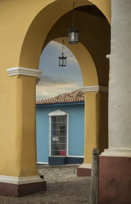 Framed Print : Colonial arcade in Trinidad de Cuba Framed Print : Colonial arcade in Trinidad de Cuba