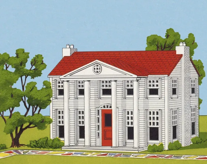 Framed Print : Colonial House Framed Print : Colonial House