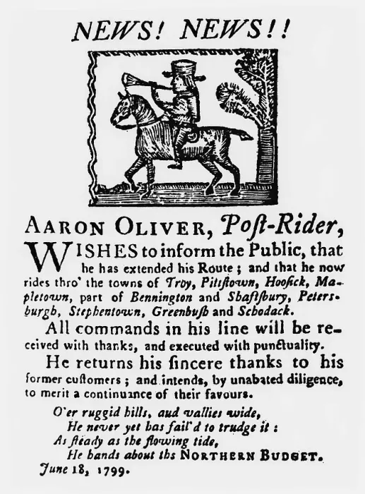 Framed Print : Colonial Post Rider Announcing Route Framed Print : Colonial Post Rider Announcing Route