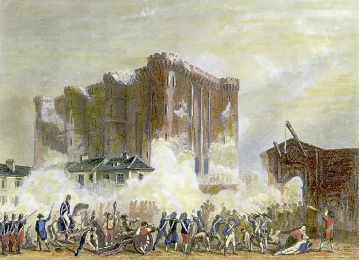 Framed Print : Color Engraving of the Siege of the Bastille Framed Print : Color Engraving of the Siege of the Bastille