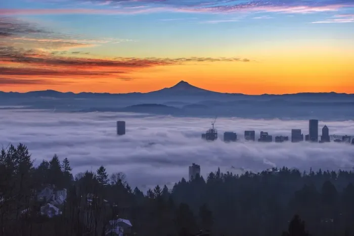 Framed Print : Color, fog and mountain Framed Print : Color, fog and mountain