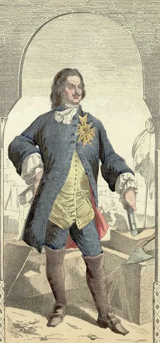 Framed Print : Color Illustration Of Peter The Great Framed Print : Color Illustration Of Peter The Great