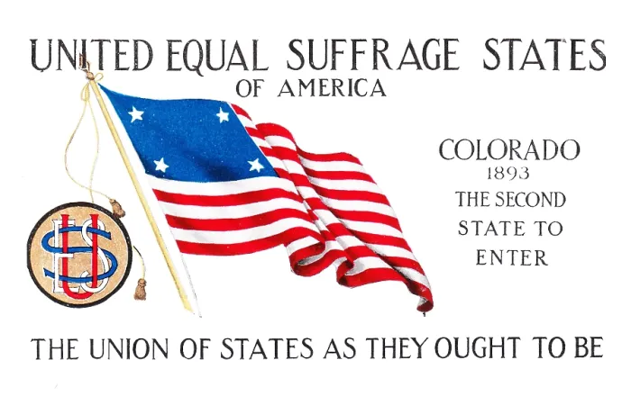 Framed Print : Colorado Suffrage Postcard Framed Print : Colorado Suffrage Postcard