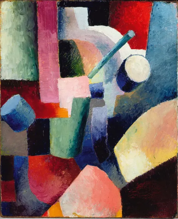 Framed Print : Colored Composition of Forms, 1914. Artist: Macke, August (1887-1914) Framed Print : Colored Composition of Forms, 1914. Artist: Macke, August (1887-1914)