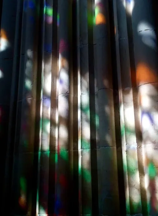 Framed Print : Colored Light from Stained Glass Framed Print : Colored Light from Stained Glass