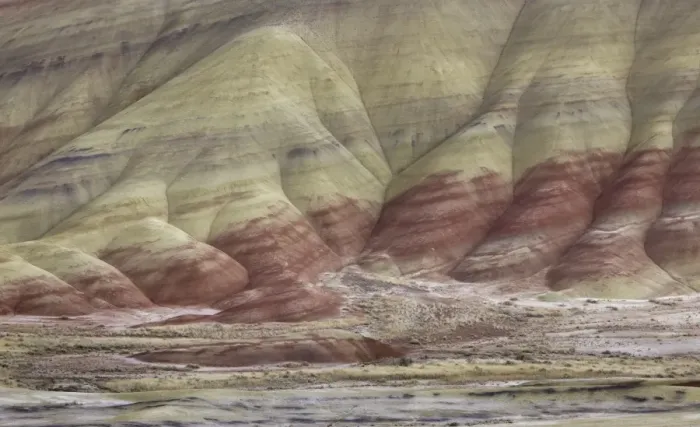 Framed Print : Colored stratifications of Painted Hills, Oregon Framed Print : Colored stratifications of Painted Hills, Oregon