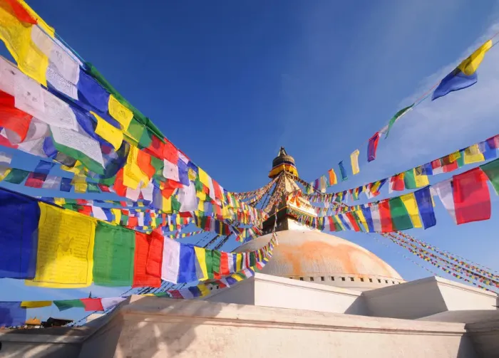 Framed Print : Colorful flags at boudhanath stupa kathmandu, Nepal Framed Print : Colorful flags at boudhanath stupa kathmandu, Nepal