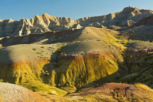 Colorful hills of Badlands LoopTrail, Badlands National Park, South Dakota, USA