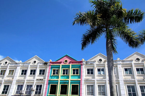 Colorful houses in Mahkota district of Melaka